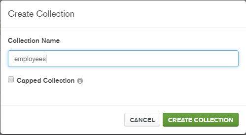 Create collection in mongodb