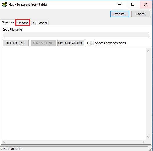 export flat file in toad for oracle