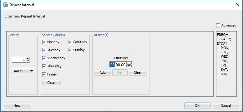Create the job to run daily in Oracle SQL Developer