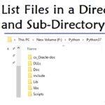 List files in a directory and sub-directory using Python