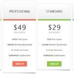 Pricing Table.