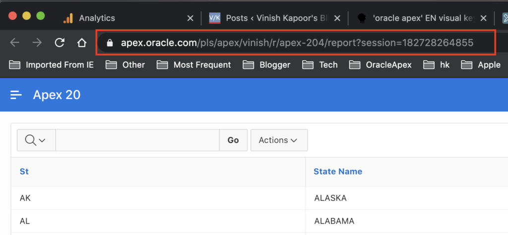 Oracle Apex 20.1 New Friendly URL.